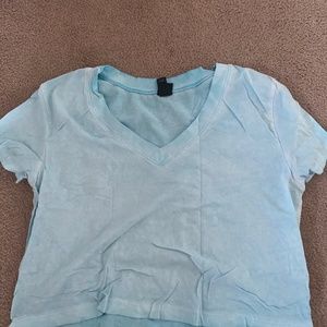 Wild fable baby blue crop tee